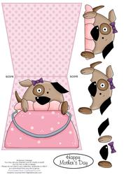 Quick & Sweet Purse Puppy Card for Mum