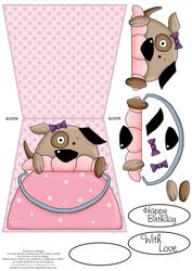 Sweet Puppy in Purse Card