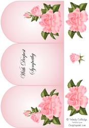 Pink Sympathy Tri Fold Card