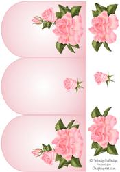 Blank Pink Tri Fold Card