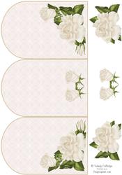 Blank Ivory Tri Fold Card