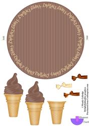 Sweet Chocolate Cone Card