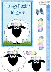 Funny Easter Ewe Card Topper