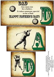 Vintage Golf Father's Day Book Card for Dad