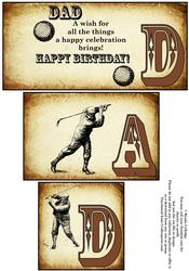 Vintage Golf Book Card for Dad