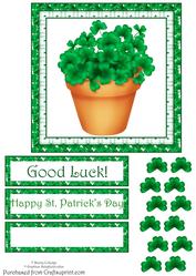 Good Luck Shamrock Pot