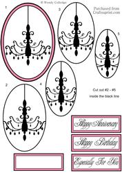 Chandelier Oval Pyramid Topper Pink