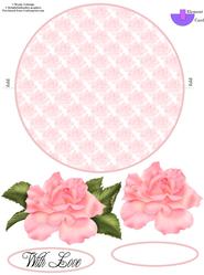 Pink Rose Wobble Card
