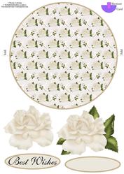 Ivory Rose Wobble Card