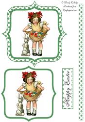 Easter Girl, Bunny & Eggs 2