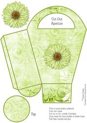 Elegant Green Floral Gift Bag