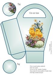 Vintage Easter Chicks Gift Bag / Box