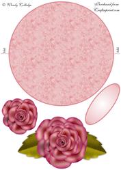 Elegant Pink Rose Wobble Card