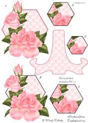 Hexagonal Rose Plate Pyramid Sheet