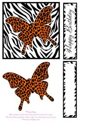 Animal Print Butterfly Orange