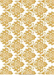 White & Gold Damask Background