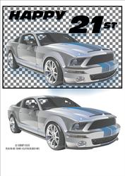 Rally Car Masculine Topper 21st