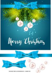 Christmas Bow & Ornaments Topper