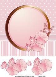 Blank Floral Card Topper / Card Front