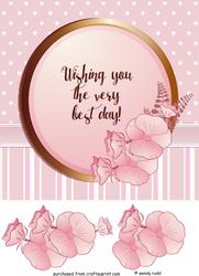 Floral & Polka - Card Front / Topper