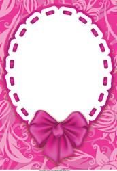 Elegant Birthday Bow Card Front / Topper Blank