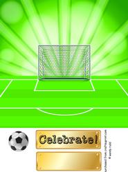 Football Field & Goal Card Front/ Topper
