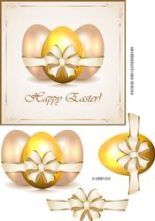 Elegant Golden Easter Topper / Card Front