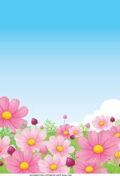 Cosmos / Pink Daisies Card Front / Topper