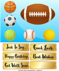 Sport Ball - card front / topper