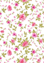 Pink flowers Floral paper for cards/ scrapbook xl