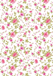 Pink flowers Floral paper for cards/ scrapbook lrg