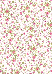 Pink flowers Floral paper for cards/ scrapbook med