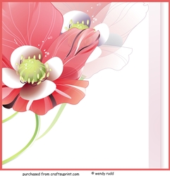 Blank card front / topper - Poppy / Poppies Square 2