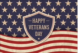 Veterans Day / Remembrance USA card front / topper