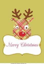 Christmas Reindeer Card front / topper