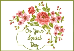 Special Day Rose card front / topper