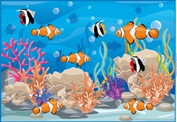 Coral Reef & Fish Card front / topper