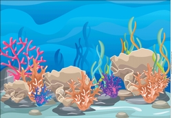 Coral Reef Under the Sea Blank card front / topper