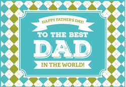BEST Dad Father - Card front / topper