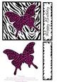 Animal Print Butterfly Magenta