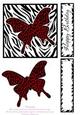 Animal Print Butterfly Red