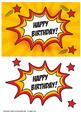 Comic Style Birthday Card Topper