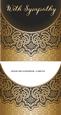 Metallic Gold Lace Card Front Sympathy
