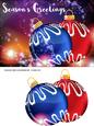 Christmas Baubles - Greeting Card Topper