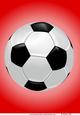 Soccer Football Birthday A4 Red