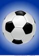 Soccer Football Birthday A4 Blue