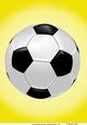 Soccer Football Birthday A4 Yellow