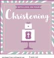 Christening Card Front / Topper Girl