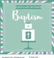 Baptism Card Front / Topper Boy