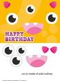 Cartoon Monster Alien Birthday Topper
